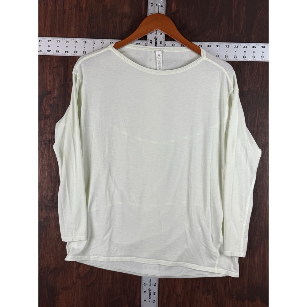 Lululemon Back in Action Long Sleeve Shirt Oversized Yellow Heather Women's 6‎
